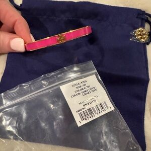 Tory Burch Kira bracelet in pink & gold